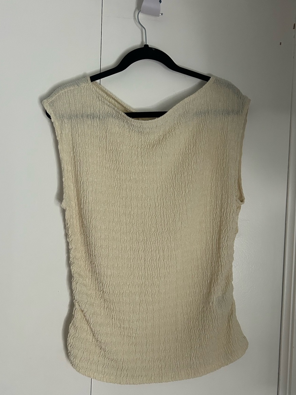 H&M Cream Textured Tank Top
